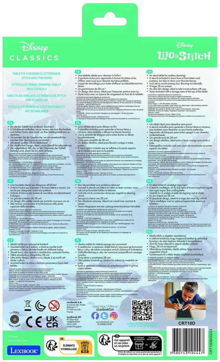 Produktbild Lexibook Stitch 11’’ E-ink Drawing Tablet with stencils (CRT10D)