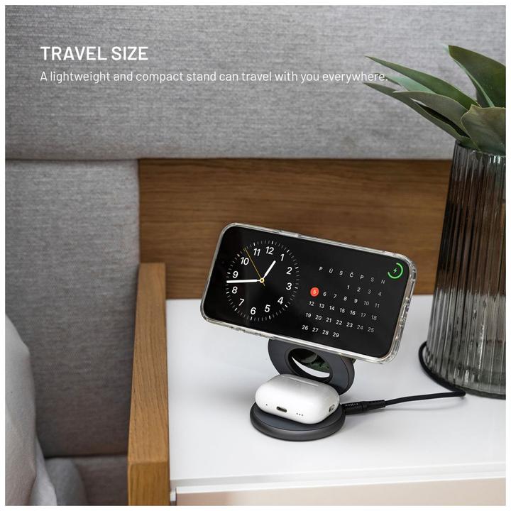 Actual product image Fixed MagPowerstation Round, grey (15 W)