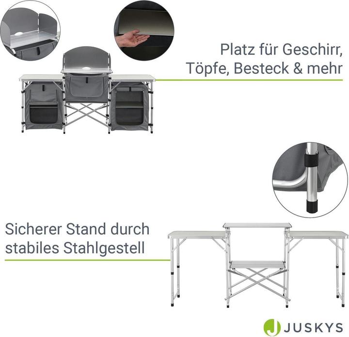 Actual product image Juskys Camping kitchen Folding kitchen box Garda