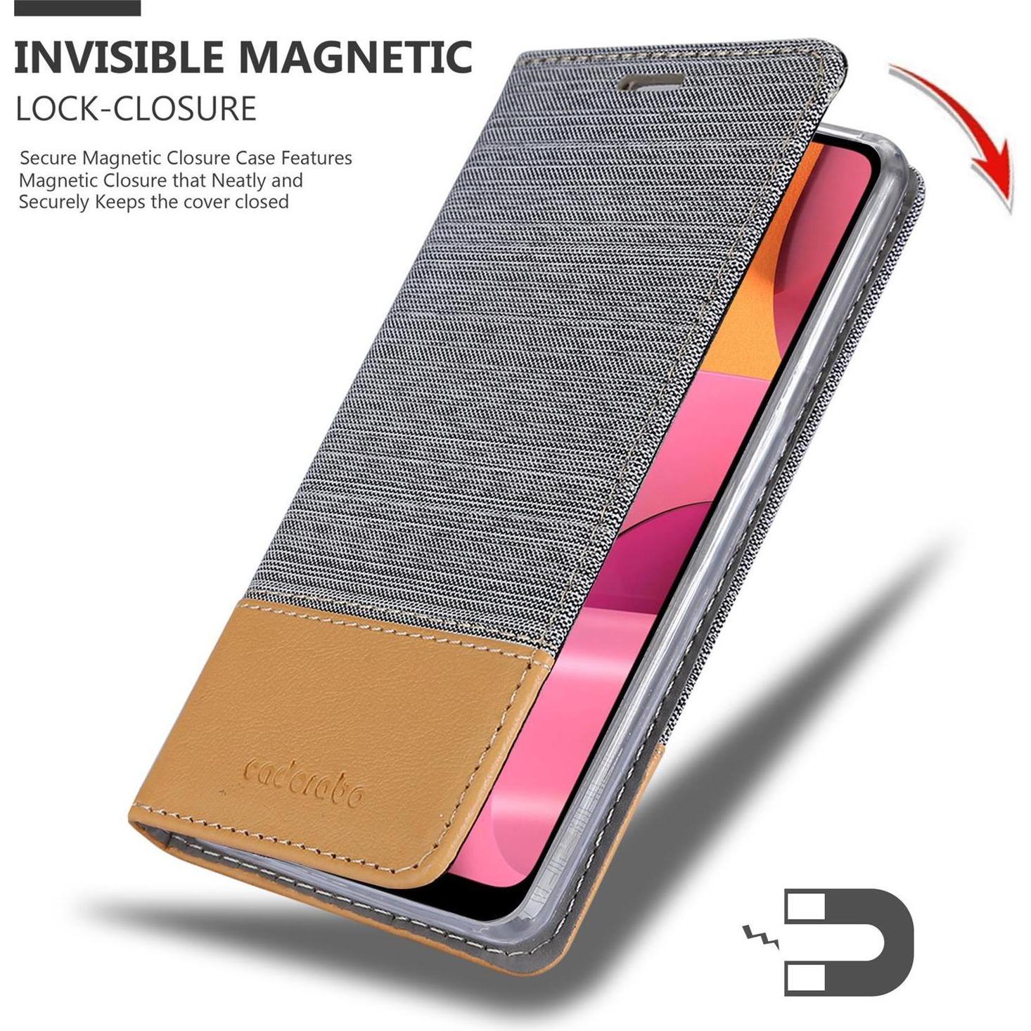 Thumbnail - Cadorabo Jeans Optik (Samsung Galaxy A20, Samsung Galaxy A30), Smartphone Hülle, Grau, Braun