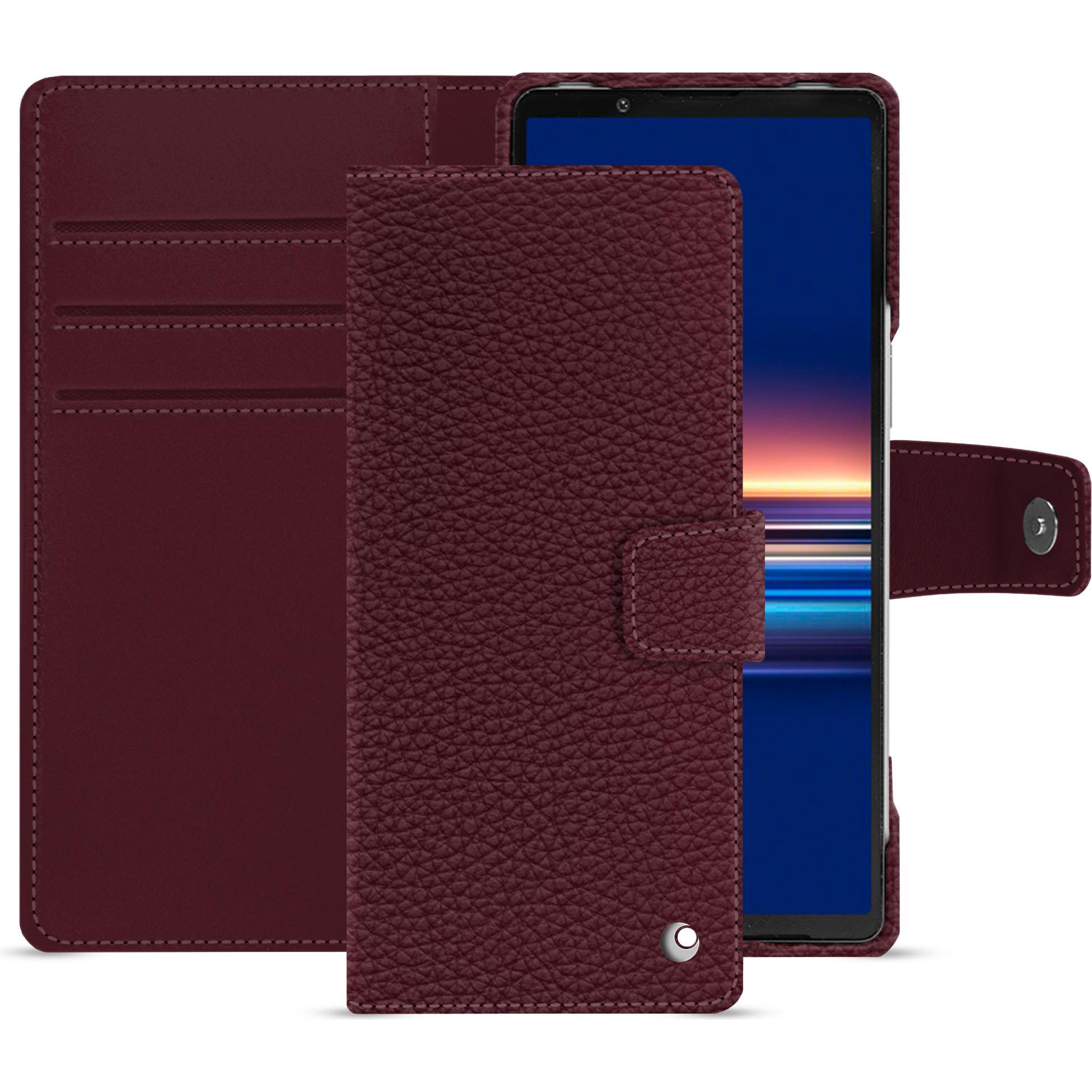Noreve Lederschutzhülle Sony Xperia 5 V (Sony Xperia 5 V), Smartphone Hülle, Violett