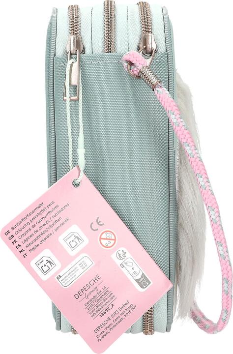 Magni DEPESCHE Miss Melody Federtasche 3fach mit Pferdekopf Applikation