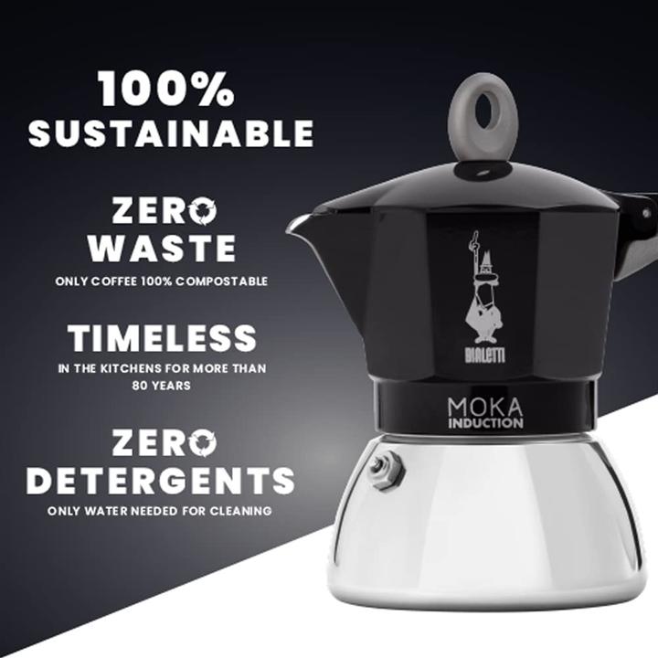 Image du produit Bialetti New Moka Induction, Noir 6 tasses (6 Tasses)