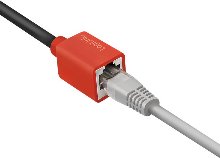 Actual product image LogiLink Device protection adapter for RJ45 connections (break-away adapter) (SFTP, CAT6a, 0.20 m)