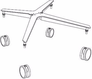 Produktbild SMS Montagekomponente (4 Rollen) für flat panel