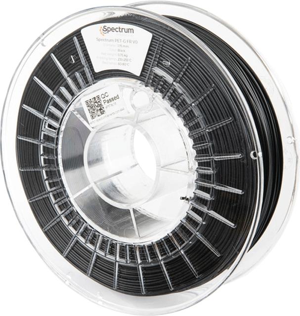 Image du produit Filament PETG FR V0 Noir 0.75kg 1.75mm (PETG-GF, 1.75 mm, 750 g, Noir)