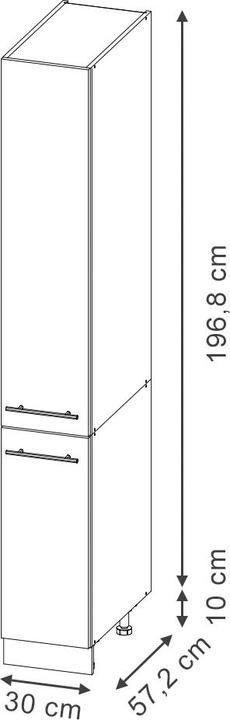 Produktbild Vicco Apothekerschrank Fame-Line, Dunkelgrau/Goldkraft Eiche, 30 cm
