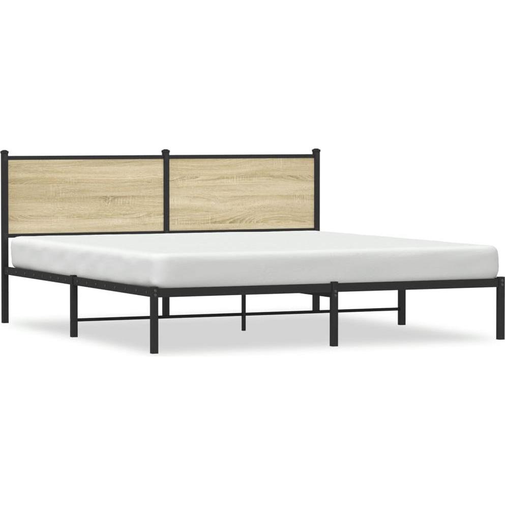 VidaXL, Bett, Bettgestell mit Kopfteil (160 x 200 cm)