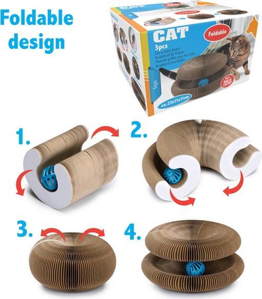 Pet Toys Cat scratch board foldable 3pc