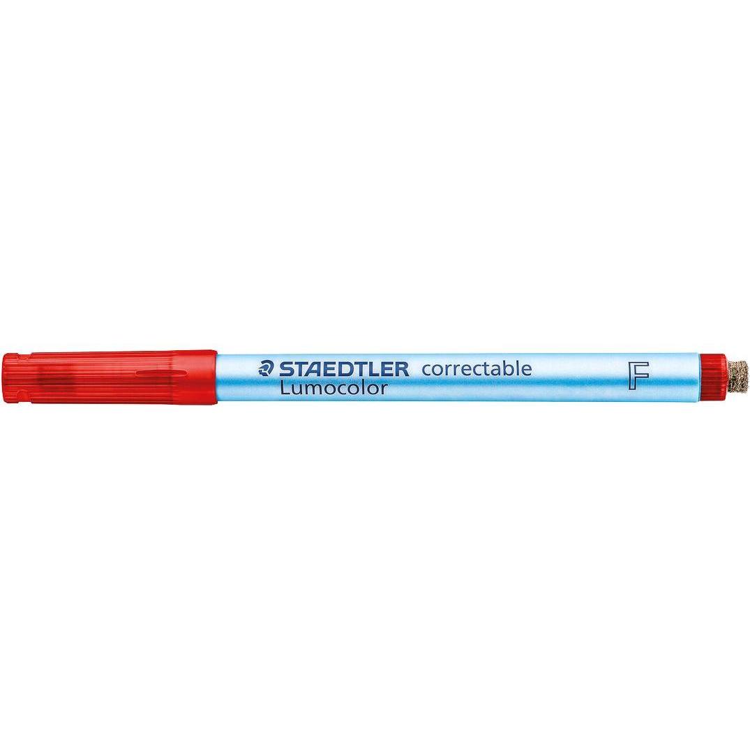 2x Staedtler, Marker, Folienstift Lumocolor correct F (Rot, 0.60 mm, 10 x)