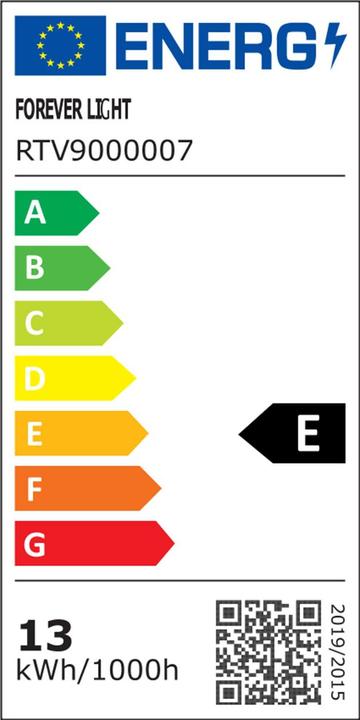 Energy Label Forever Light LED Bulb E27 A60 12.8W 1520lm 3000K class E (E27, 1520 lm)