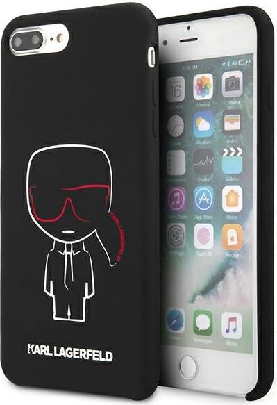Actual product image Karl Lagerfeld case for iPhone 7 Plus / 8 Plus KLHCI8LSLKCBK hard case black Silicone Karl Iconic (Apple iPhone 7 Plus)