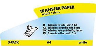 Produktbild Logo Transferpapier zum Aufbügeln, weisses T-Shirt-Papier, weiss, A4, 5 Blatt, Inkjet, L (15019) (A4, 5 x)