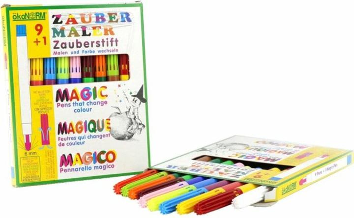 Produktbild ÖkoNorm Zaubermaler (Weiss, Gelb, Rot, Violett, Blau, Grün, Braun, Schwarz, 10 x)