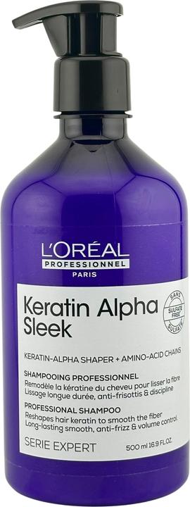 Actual product image L'Oréal Professionnel L'Oreal Keratin Alpha Sleek Shampoo 500ml (Liquid shampoo, 500 ml)