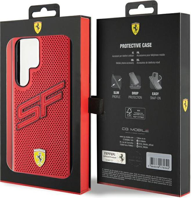 Immagine prodotto Ferrari FEHCLPINR S928 czerwony/red hardcase Big SF Perforato (Samsung Galaxy S24 Ultra)