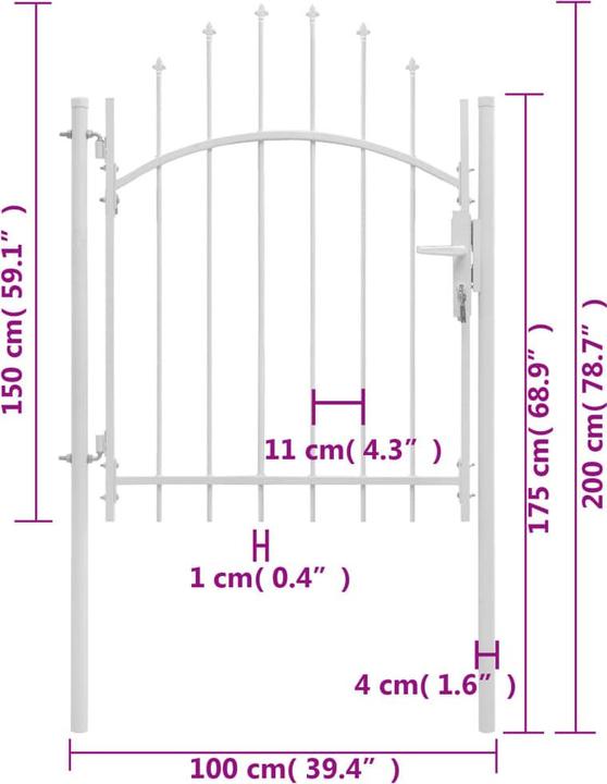 Produktbild vidaXL Zauntor