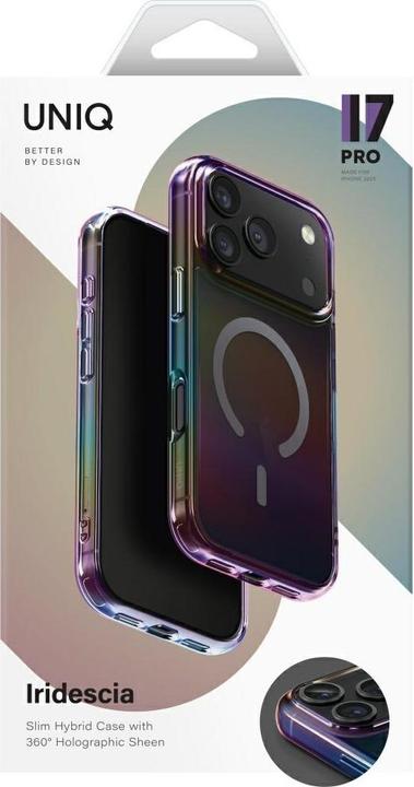 Produktbild Uniq Iridescia case for iPhone 17 Pro Magclick Charging midnight quartz (Apple iPhone 17 Pro)