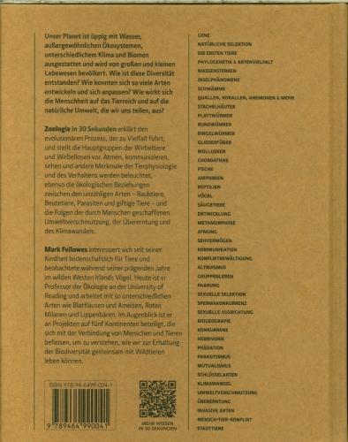 Produktbild Librero Fellowes:Zoologie in 30 Sekunden (Deutsch, Englisch, Mark Fellowes, 2024)
