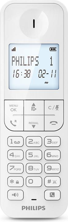 Actual product image Philips Wireless phone D2701W White
