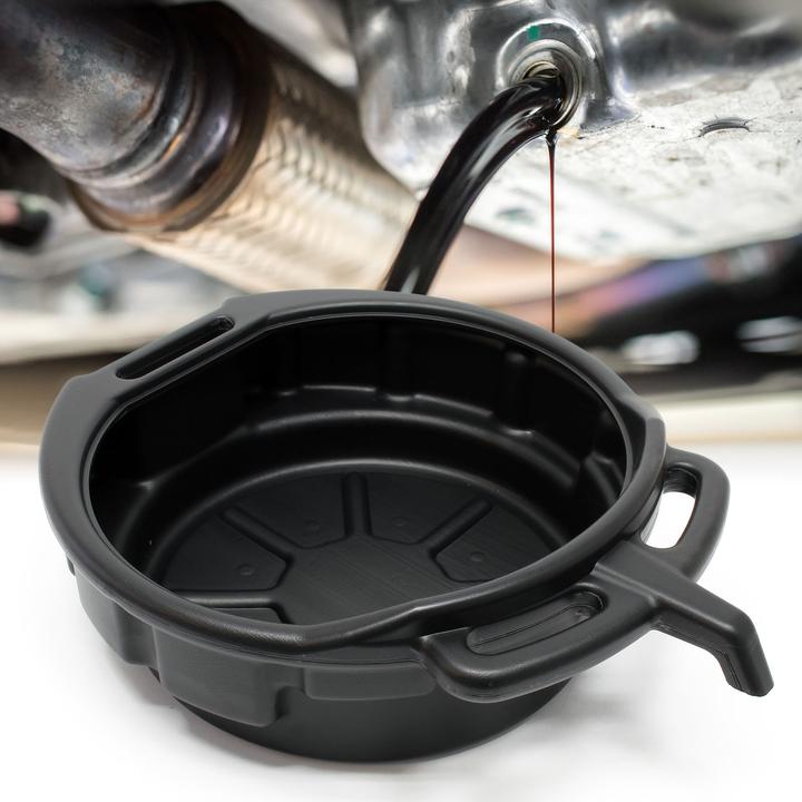 Image du produit Wiltec Ölauffangwanne 15l Ø 45cm Ausgiesser Ölwanne Ölwechsel Ölauffangbehälter Motoröl