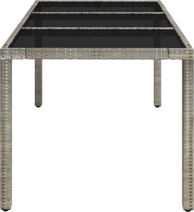 Produktbild vidaXL Gartentisch mit Glasplatte (150 x 90 x 75 cm)