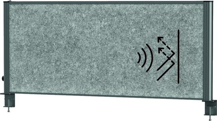 Immagine prodotto Maul MAULconnecto Uplight 120x50cm divisorio acustico da scrivania d.gr/an (120 x 51,5 cm)