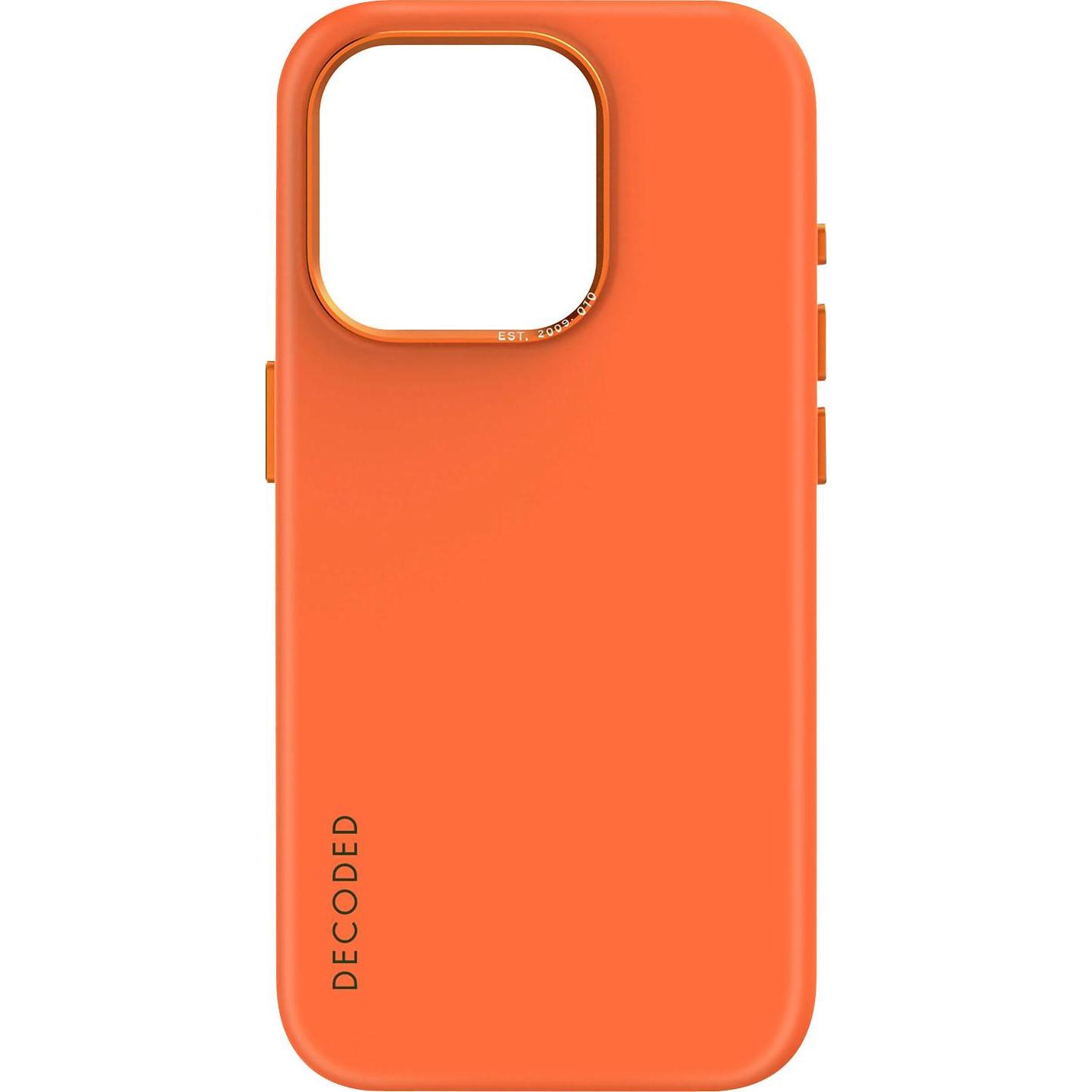 Decoded Backcover in silicone antimicrobico per iPhone 15 Pro Max Albicocca (Apple iPhone 15 Pro Max), Cover smartphone, Arancia