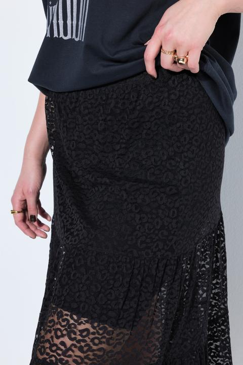 Produktbild Studio Untold Spitzen-Maxirock, A-Linie, Elastikbund, Volants (54)