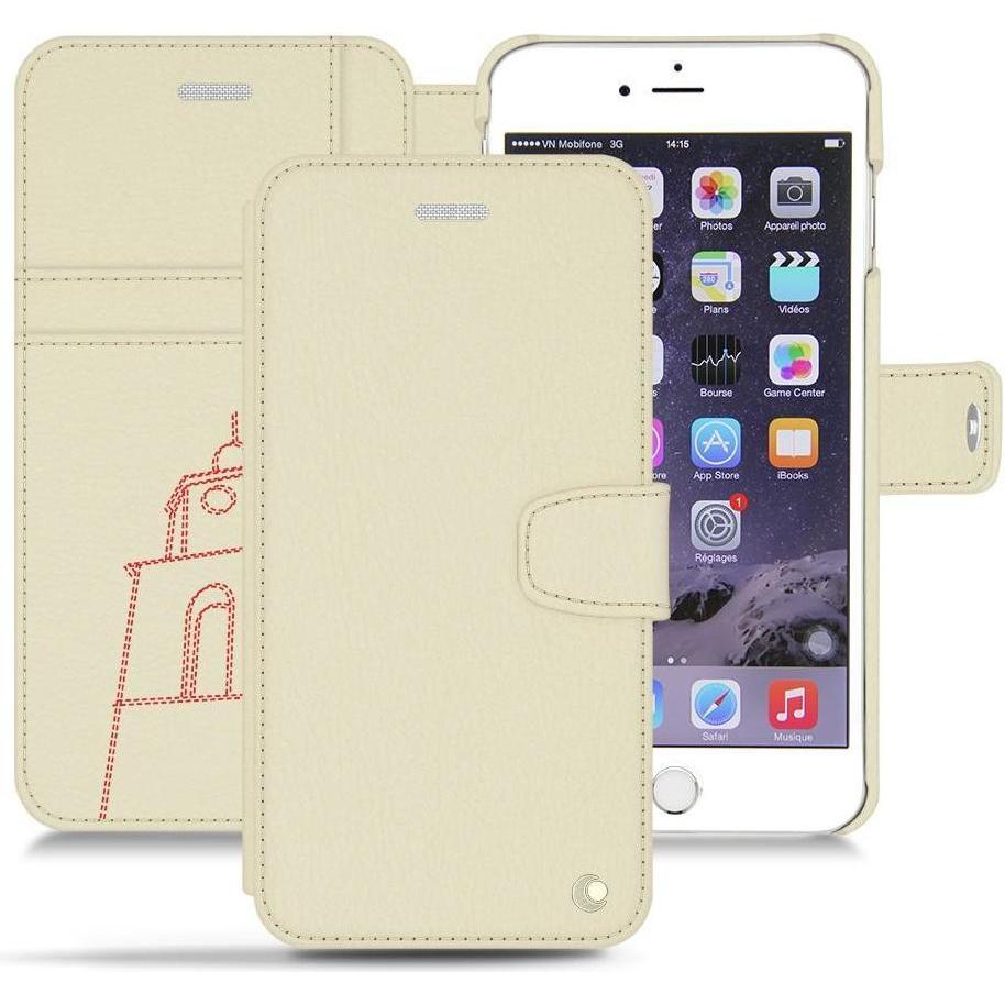 Noreve Lederschutzhülle Wallet (Apple iPhone 6s), Smartphone Hülle, Weiss