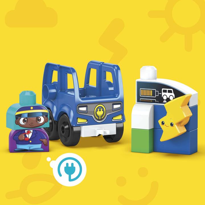 Produktbild Mega Construx Bloks Green Town Aufladen & Fahren Bus Set HDX90, Bauspielzeug für Kleinkinder