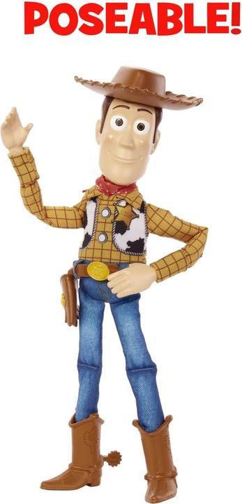 Actual product image Disney Mattel Pixar Toy Story Roundup Fun Woody Large Talking Posable Figure