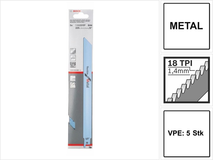 Actual product image Bosch Professional Zubehör Sabre saw blade S 1122 EF, Flex