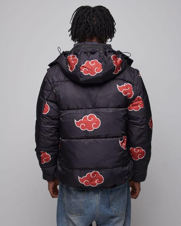 Actual product image Naruto Puffer Jacket Akatsuki Red Size XXXL (3XL)