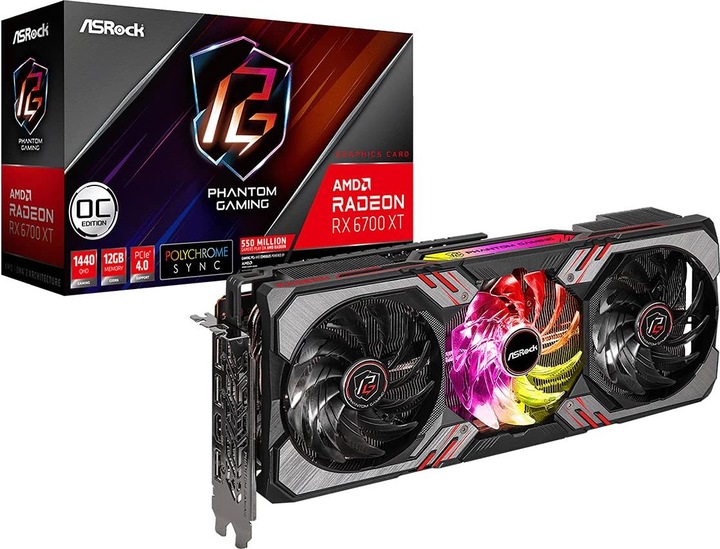 Actual product image AsRock Radeon RX 6700 XT Phantom Gaming OC (12 GB)