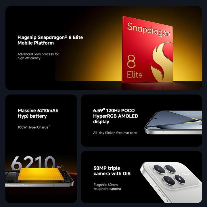 Produktbild Xiaomi Poco F8 Pro (256 GB, Blue, 6.59", Dual SIM, 5G)