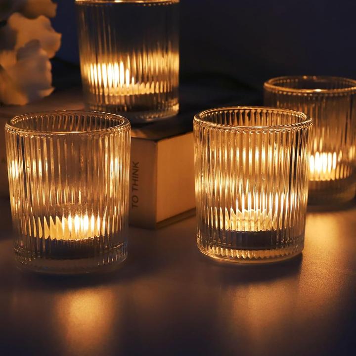 Actual product image Vohocandle Teelichthalter-Set, Glas (12 Stück, Vintage Design)