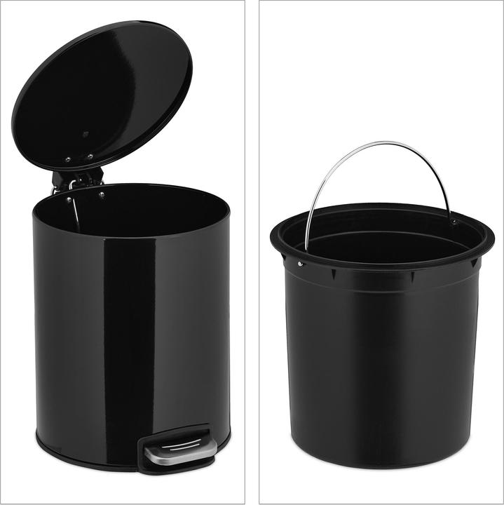 Actual product image Relaxdays Bathroom Bin, Push Function (5 l)