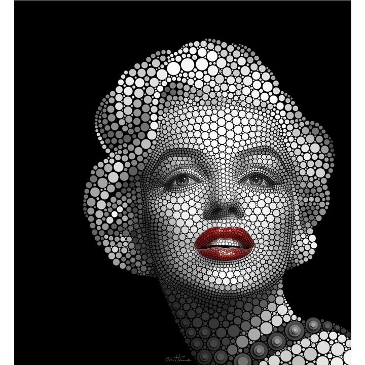 Actual product image Trenddeko Ben Heine - Circlism: Marilyn Monroe (336 x 350 cm)