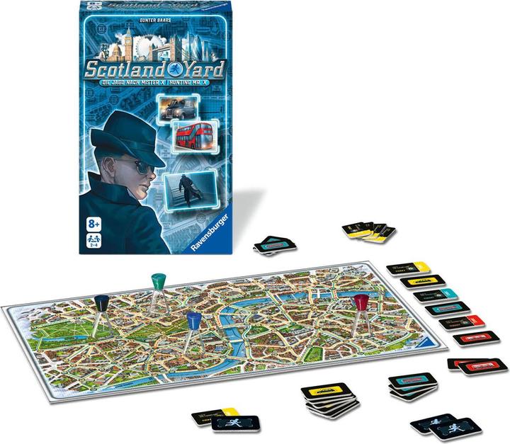 Actual product image Ravensburger 22451 - Scotland Yard, bring-along game for 2-4 players, strategy game for ages 8 and up (German, French, Spanish, Italian, Dutch, Portuguese)