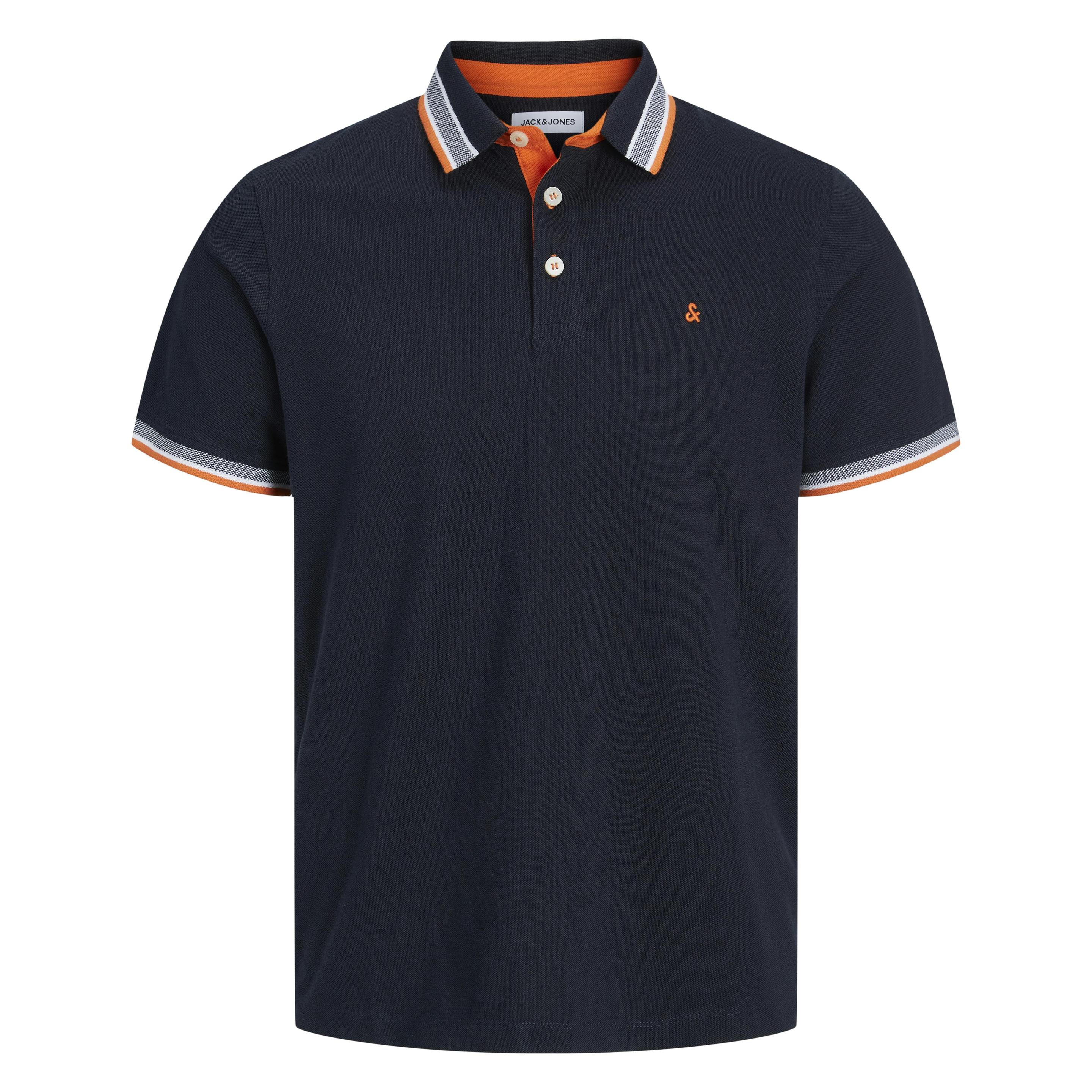 Jack & Jones Plus Size, Herren, Shirts, Jjepaulos Polo Ss Noos Pls, Schwarz, Blau, (3XL, 5XL)