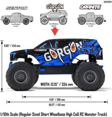 Produktbild Arrma Monster Truck Gorgon MEGA 550 RWD (ARR Almost-Ready-to-Race)