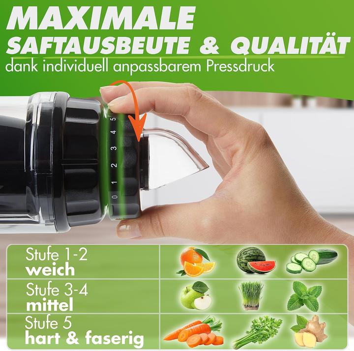 Produktbild Nutrilovers Slow Juicer Entsafter mit Keramik Pressschnecke