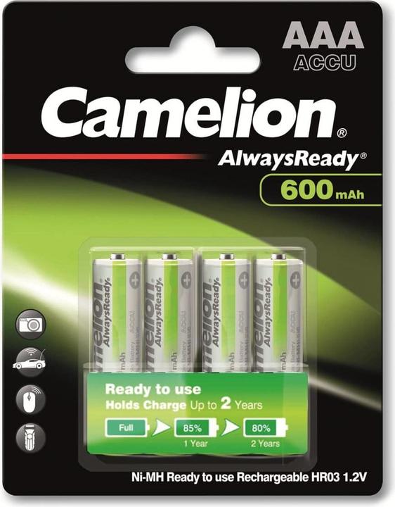 Produktbild Camelion AlwaysReady Solar Micro (AAA)- (4 Stk., AAA, 600 mAh)