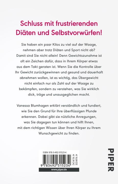 Immagine prodotto Ein paar Pfunde zu viel? Das ist nicht Ihre Schuld! (Tedesco, Vanessa Blumhagen, 2020)