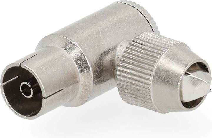Actual product image Nedis IEC (coax) plug | angled | socket | nickel-plated | 75 Ohm | screw | cable input durc (Plugs and connectors)