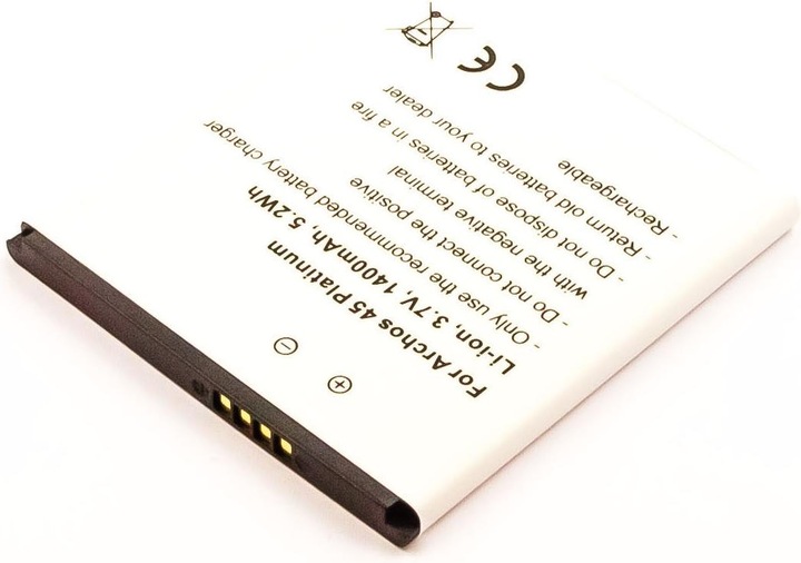 Actual product image AGI Battery compatible with Archos 45 Platinum - Battery - 1,400 mAh