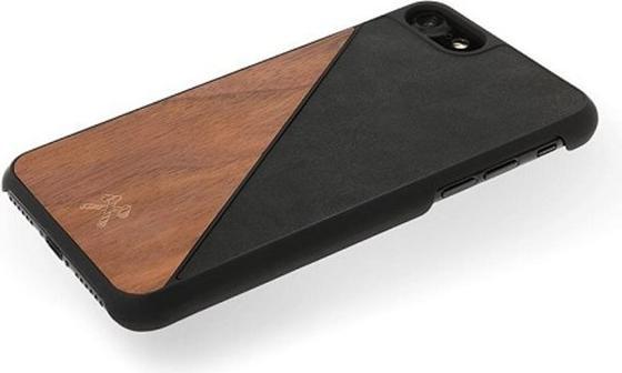 Actual product image Woodcessories EcoSplit Wooden+Leather iPhone 7+ / 8+ Walnut/black eco249 (Apple iPhone 7 Plus)