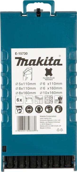 Produktbild Makita SDS+ Steinbohrer-Set 6-tlg. (5, 6, 8 mm und 10 mm)