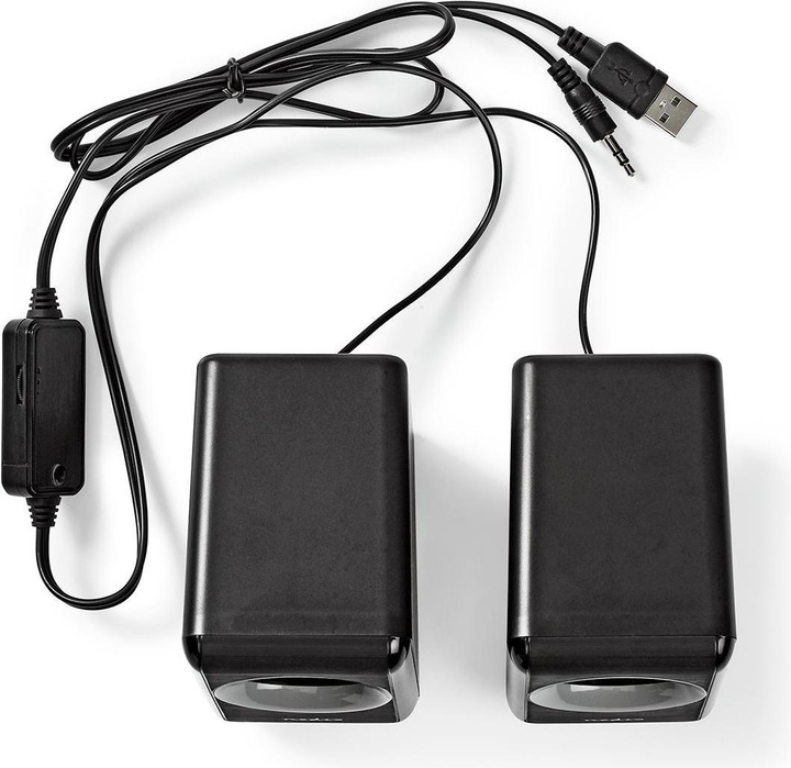 Image du produit Nedis Haut-parleur PC 2.0 18 W Connexions - Entrée : USB A mâle / 1x 3.5 mm Alimentation par